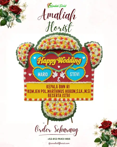 Papan Bunga Pernikahan losari